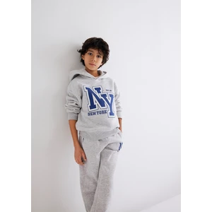 NY Baskılı Gri Sweatshirt 6S10065-88467