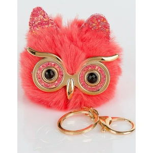 Peluş Baykuş Anahtarlık - Kırmızı