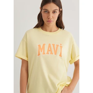 Mavi Logo Baskılı Sarı Tişört 1600843-71315