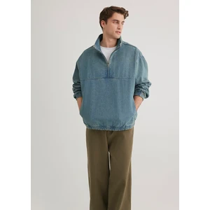 Yarı Fermuarlı Denim Sweatshirt 0211418-18790