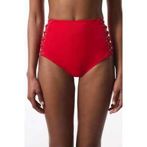 Kırmızı High Fashion Yüksek Bel Bikini Altı