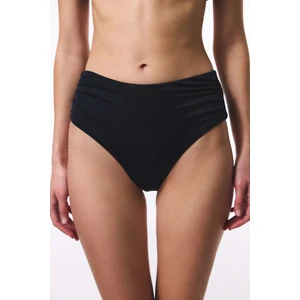 Siyah High Shirred Bikini Altı