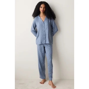 Chloe Gömlek Pantolon Gri Pijama Takımı