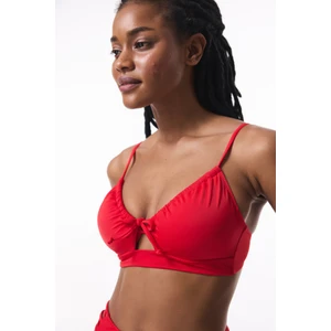 Kırmızı Front Opening Balenli Bikini Üstü
