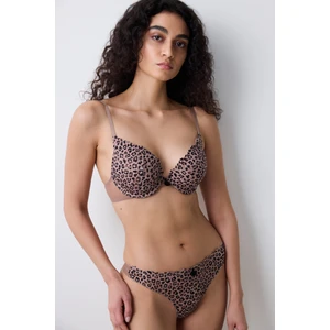 Leopard Intense Extra Push Up Kahverengi Sütyen