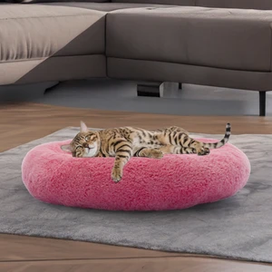 Peluş Kedi ve Köpek Yatağı Pembe Renkte, Ekonomik Kedi Yatağı