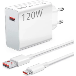 Xiaomi Mi ile Uyumlu 120W Turbo Hızlı Şarj Aleti Kablo Dahil Yarım Saatte Doldurur