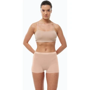 Kadın Ten Rengi Iz Yapmayan Modal Yüksek Bel Boxer 108