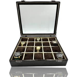 Dijital Çarşı Diji 20'li Saat Kutusu Saat Çantası Timsah Kahve