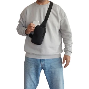 Outlet Çarşım 2 Bölmeli Erkek Siyah Çapraz Çanta