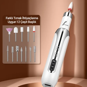 Veryfit 12 Başlıklı Elektrikli 3 Modlu Manikür Pedikür Tırnak Bakım Aleti