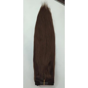 Nurdan Trend Peruk 8 Parça 200 gr 65-70 cm Gerçek Saç Çıtçıt Açık Kahve Renk