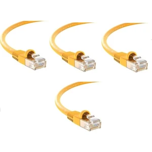 Cat6 Sarı 2 Metre RJ45 Lan Kablosu Uçları Hazır Takılı Bilgisayar Modem Internet Ethernet Kablosu