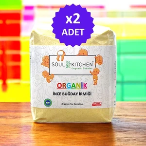 Soul Kitchen Organik İnce Buğday İrmiği 400 gr - 2'li Avantaj Set - (bebek irmiği)