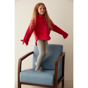 Açık gri Kız Çocuk Külotlu Çorap