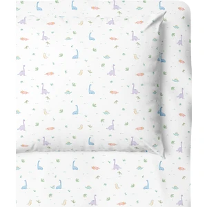 Casadora Baby Dino %100 Pamuk Saten Bebek Lastikli Çarşaf Seti- 70X140CM + 35X45 cm