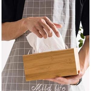 Mis Kitchen Bambu Peçetelik Mendil Kutusu, Mendil Dispenseri, Bambu Mendil Kutusu, Çıkarılabilir Tabanlı Kağıt Havluluk MK000005032