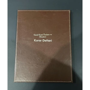 Genel Kurul Toplantı ve Müzakere  Karar Defteri