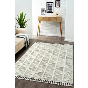 Eliz Home Beyaz Bej Bukleli Yumuşak Peluş Shaggy Dokuma Çocuk Odası Oturma Odası Salon Mutfak Halısı