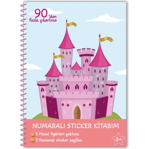 Oksijen Oyuncak Bitmeyen Tükenmeyen Masal Temalı Tak Çıkar Numaralı Sticker Boyama Kitabı Eğlenerek Öğren Boya ve Keşfet