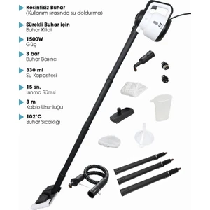 CB-902 Buharlı Temizlik Makinası - Buharlı Temizleyici - Floor Max Set