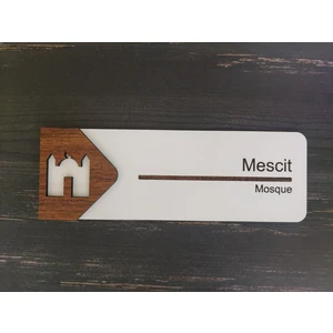 Mescit Ofis Oda Kapı İsimliği Yönlendirme Tabelası Levhası Kişiselleştirilebilir