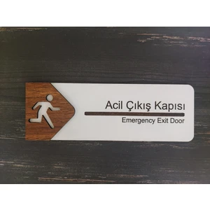 Acil Çıkış Kapısı Ofis Oda Kapı İsimliği Yönlendirme Tabelası Levhası Kişiselleştirilebilir