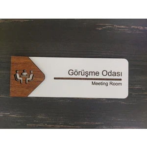Görüşme Odası Ofis Oda Kapı İsimliği Yönlendirme Tabelası Levhası Kişiselleştirilebilir