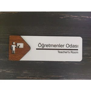 Öğretmenler Odası Ofis Oda Kapı İsimliği Yönlendirme Tabelası Levhası Kişiselleştirilebilir