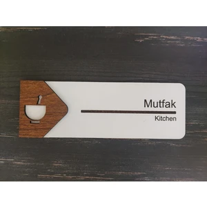 Mutfak Ofis Oda Kapı İsimliği Yönlendirme Tabelası Levhası Kişiselleştirilebilir