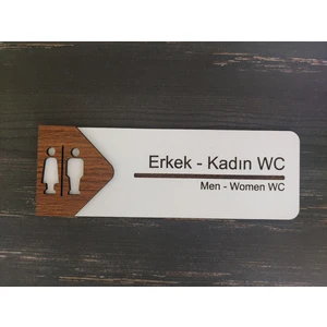 Erkek - Kadın Wc Ofis Oda Kapı İsimliği Yönlendirme Tabelası Levhası Kişiselleştirilebilir