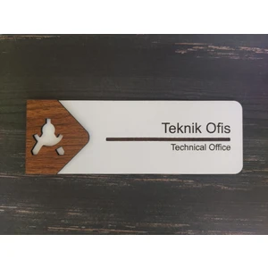 Teknik Ofis Ofis Oda Kapı İsimliği Yönlendirme Tabelası Levhası Kişiselleştirilebilir