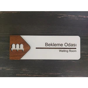 Bekleme Odası Ofis Oda Kapı İsimliği Yönlendirme Tabelası Levhası Kişiselleştirilebilir