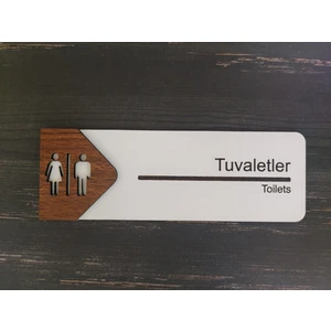 Tuvaletler Ofis Oda Kapı İsimliği Yönlendirme Tabelası Levhası Kişiselleştirilebilir