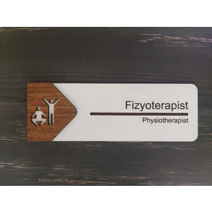 Fizyoterapist Ofis Oda Kapı İsimliği Yönlendirme Tabelası Levhası Kişiselleştirilebilir