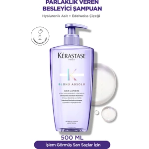 Blond Absolu Bain Lumiere Işlem Görmüş Sarı Saçlar Için Parlaklık Veren Şampuan 500 ml 500 ml