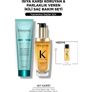 Elixir & Ciment Thermiq Isıya Karşı Koruyan & Parlaklık Veren Ikili Saç Bakım Seti