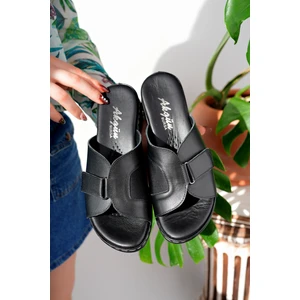 Akgün Kadın Hakiki Deri Kemik Çıkıntısı Ortopedik Terlik