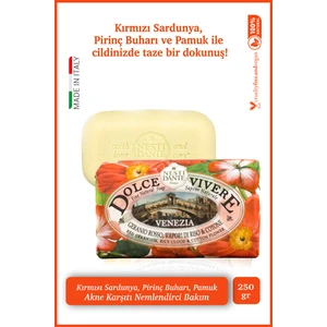 Nesti Dante Dolce Vivere Venezia Katı Sabun 250 gr | Akne Karşıtı ve Nemlendirici Bakım | Sardunya, Pamuk Çiçeği