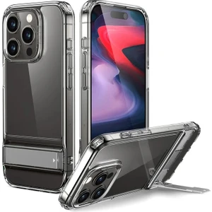 Kasi Elektronik Apple iPhone 15 Standlı Şeffaf Kılıf