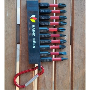 Bits Uç Matkap Ucu Tornavida Ucu Vidalama Ucu Yıldız Profesyonel 10 Lu Ph2 Pz2 Anahtarlıklı