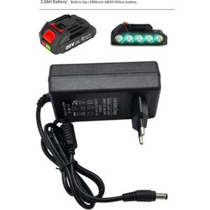 Şarjlı Matkap İçin Batarya Şarj Adaptörü 12 Volt 14V 18V 20V 48V 58V Li-On Pil Şarj 200MAH Üniversal