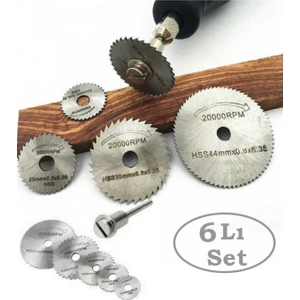 Dremel Matkap Testere Diski 6 Parça Set Ince Kesim Mini Testere Hobi Testeresi Matkap Ucu Testeresi