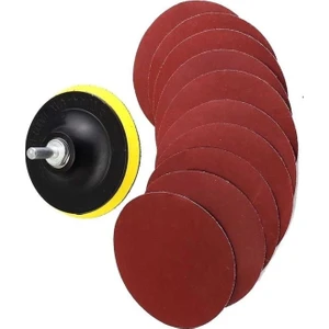 115mm Cırt Taban 20 Adet Zımpara Takımı 1000 Kum 800 Kum Kuru Zımpara Seti Matkap Adaptörlü Polisaj