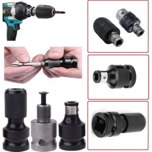 1/2 Matkap Chuck Mandren Adaptör Somun Sökme Makinesini Hex Bits Vidalamaya Dönüştürme Aparat Seti