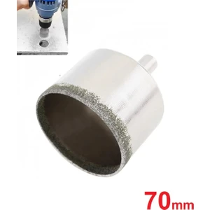 Mermer Granit Fayans Porselen Cam 70mm Yuvarlak Delme Pancı Elmas Uçlu Delik Açma Karot Matkap Ucu