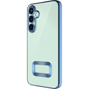 Samsung Galaxy S24 Fe Kılıf Logo Gösteren Parlak Kenarlı Kamera Lens Korumalı Şeffaf Omega Silikon Kapak