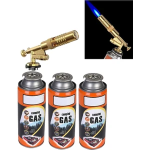 Şaloma Metal Pürmüz Başlık ve 3 Adet Gaz Seti Tamirci Kaynak Çakmağı Çakmaklı Pürmüz Kafası Torch