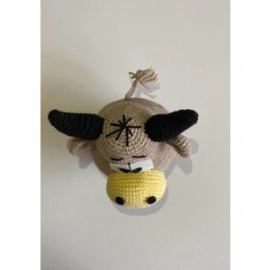 Hobby City Siyah Boynuzlu Boğa, Kahverengi, Amigurumi