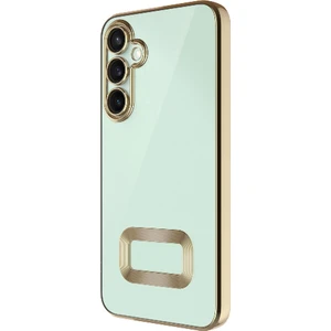 Samsung Galaxy A26 Logo Gösteren Parlak Kenarlı Kamera Lens Korumalı Şeffaf Omega Silikon Kapak